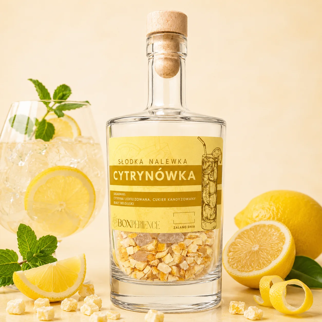 Zestaw do przygotowania nalewki Cytrynówki YELLOW 500 ml