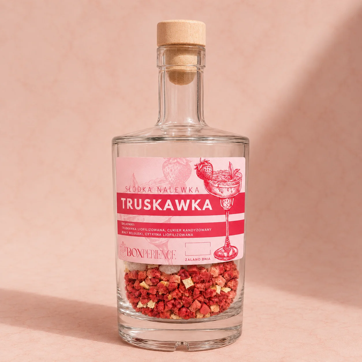 Zestaw do przygotowania nalewki truskawkowej 500 ml na prezent